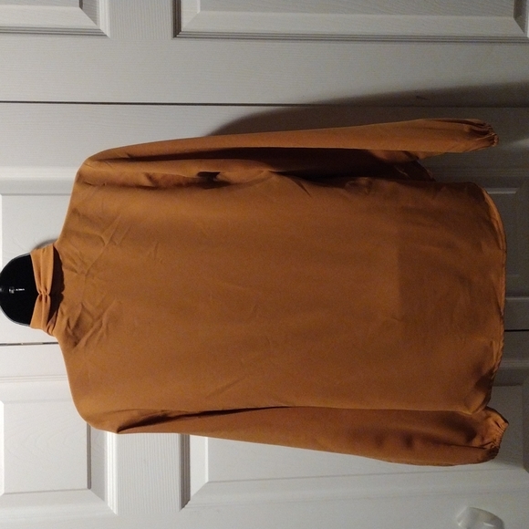 Black Label by Evan Picone Tie Neck Top M - Picture 4 of 5